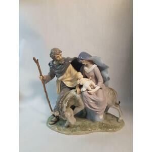 Porcelain Collectables Mary Joseph Baby Jesus Figurine Christmas Shiny Large